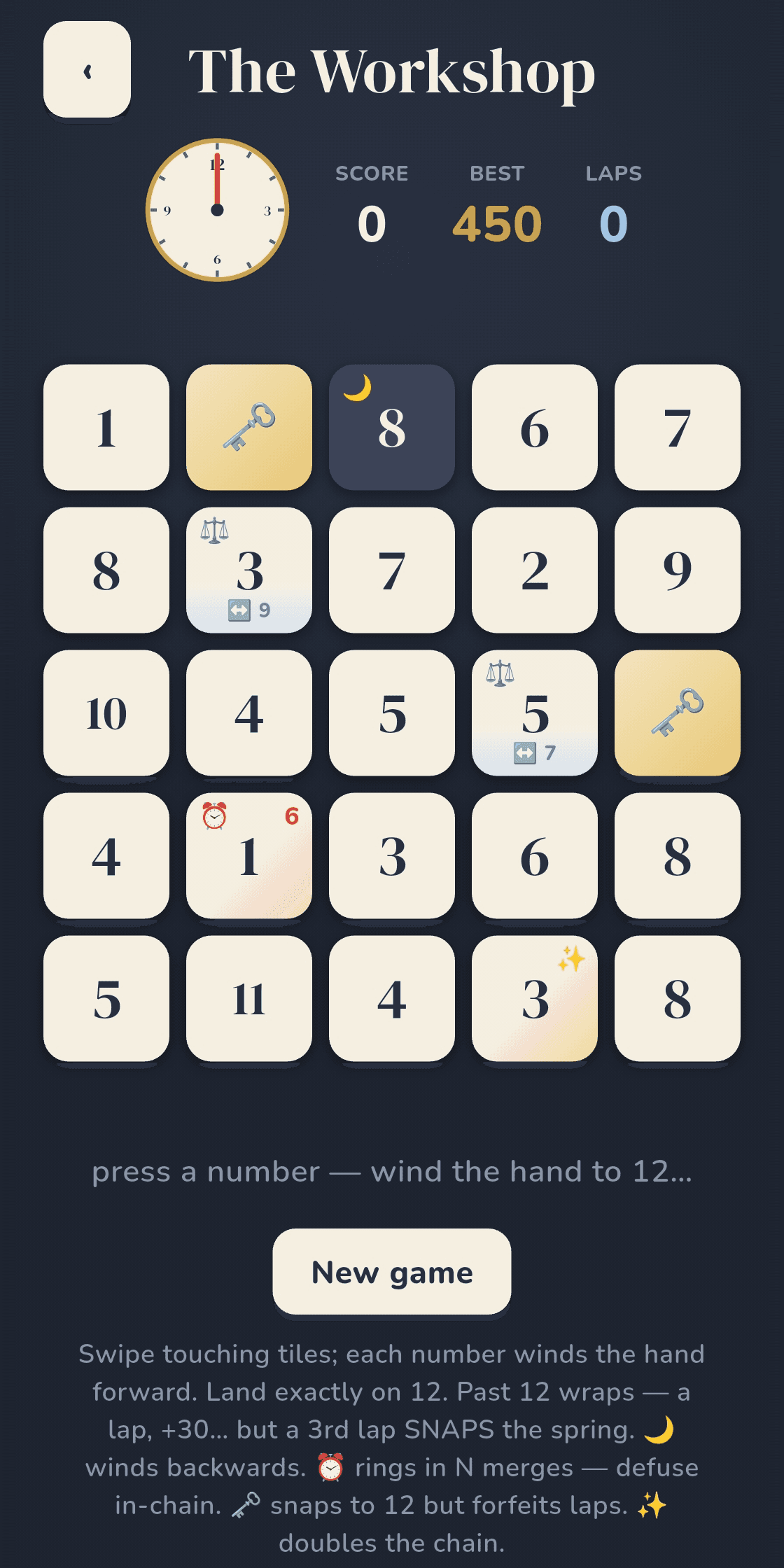 Clock 12: Make Twelve Puzzle