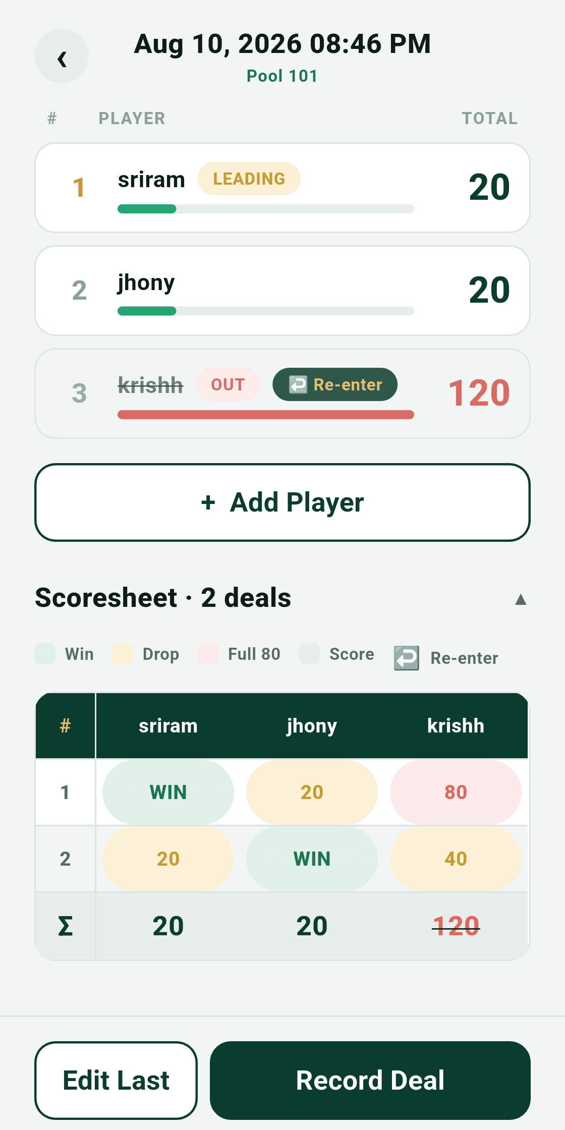 Rummy Score Keeper